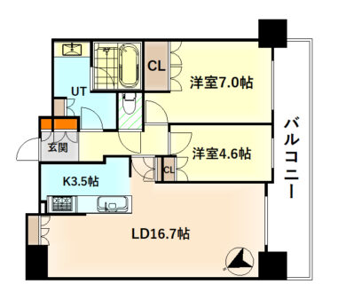 プレミスト旭川ザ・タワー間取図